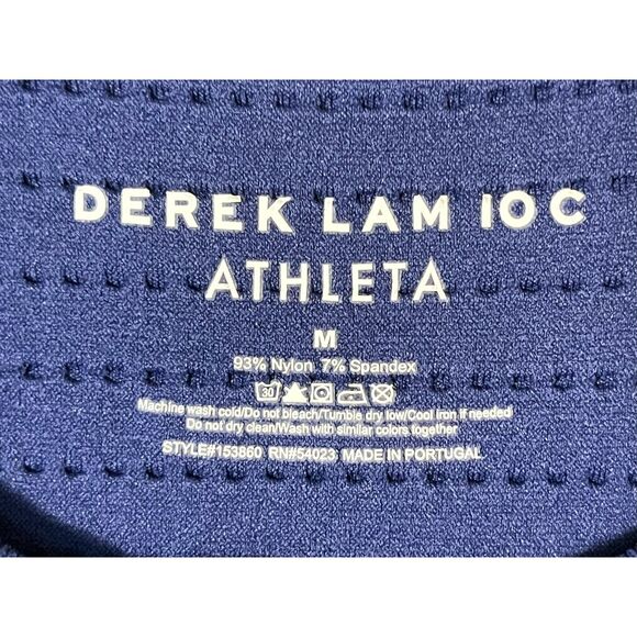 Derek Lam 10C Athleta Collab Navy Long Sleeve Athletic Short Stretch Medium - Picture 7 of 9